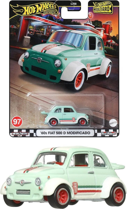 HE Hotwheels Premium Hotwheels Boulevard ‘60s Fiat 500 D Modificado