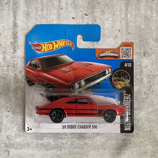 HE HotWheels Night Burnerz ‘69 Dodge Charger 500 (Short Card)
