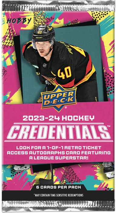 Upper Deck 2023-24 Credentials Hockey Hobby Pack