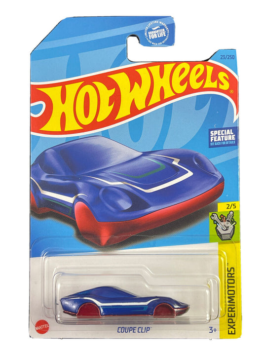 HotWheels Experimotors Coupe Clip (Blue and Red)