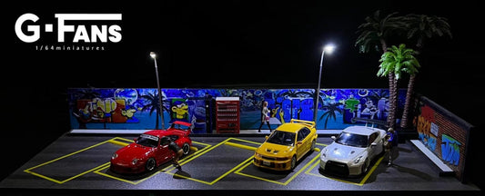 HE G-Fans Miniatures 1/64 Graffiti Parking Lot