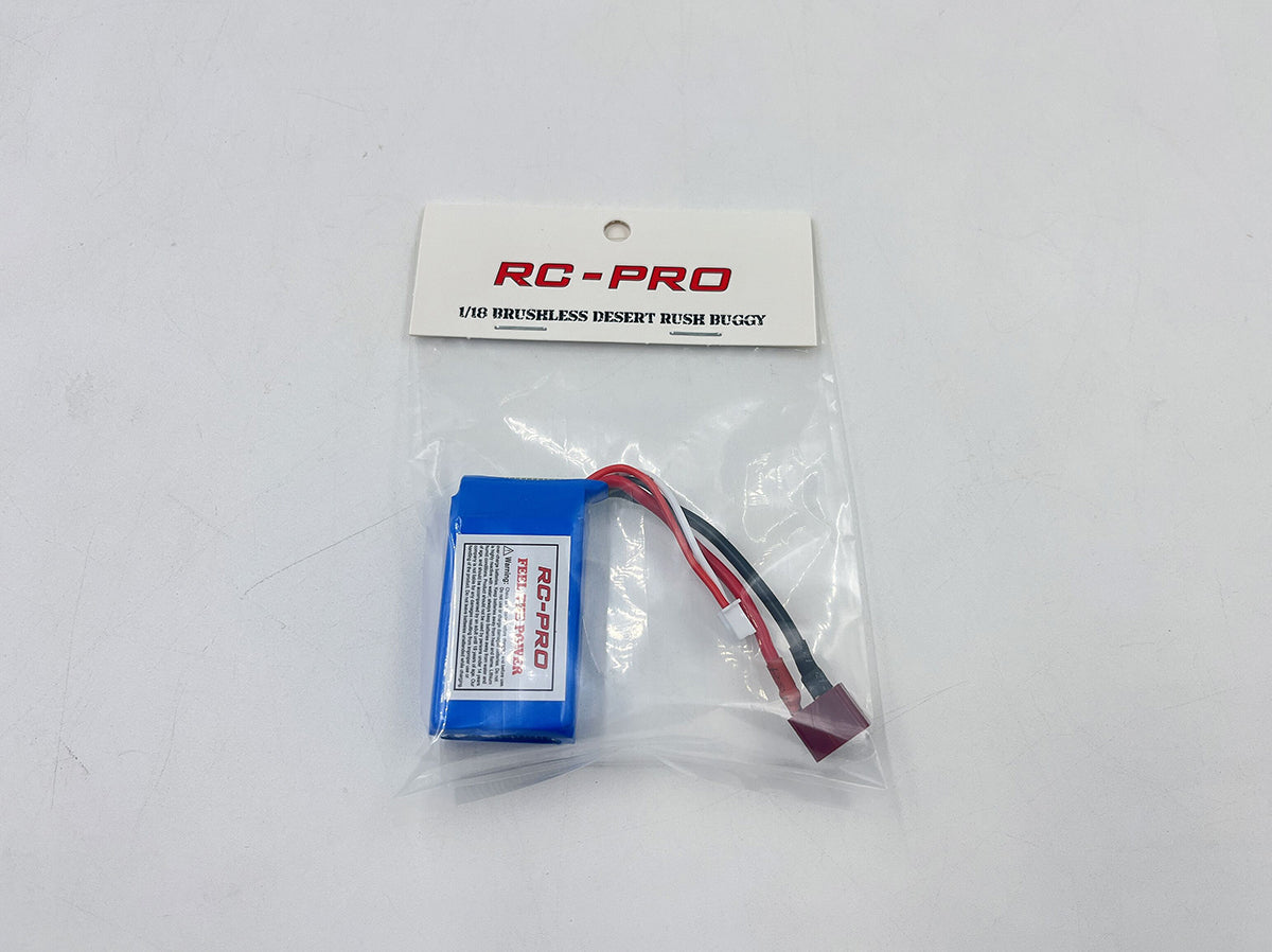 RP DESERT RUSH- THRASHER- LITTLE MONSTER UPGRADED 7.4V 1200mAh Lipo - With Deans DESRUSH-32A