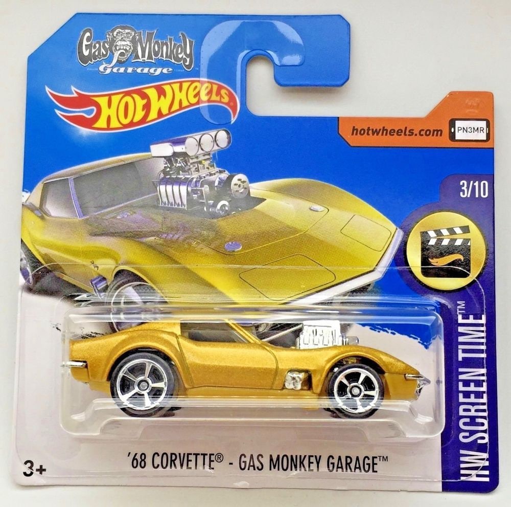 HE Hotwheels HW Screen Time ‘68 Corvette - Gas Monkey Garage (Short Card)