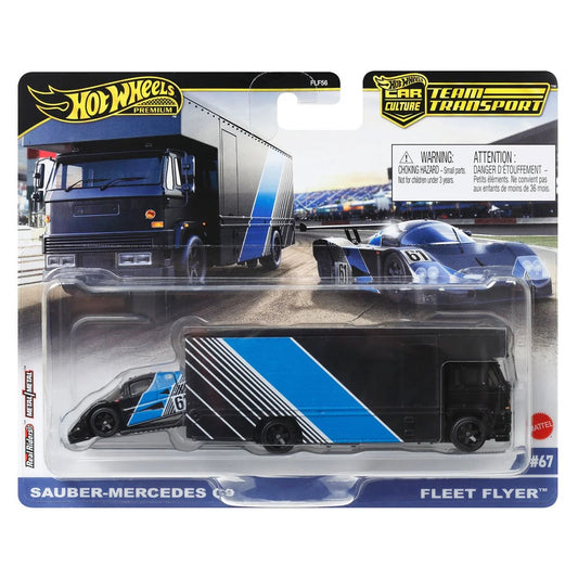 HE Hotwheels Premium Team Transport Sauber Mercedes C-9 Fleet Flyer