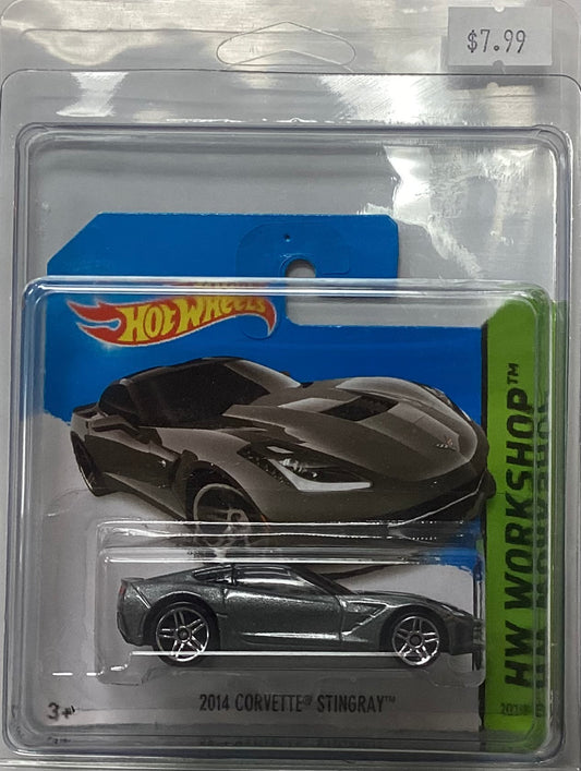 HE HotWheels HW Workshop 2014 Corvette Stingray (Short Card)