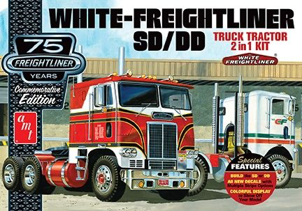 AMT1046/06 AMT White Freightliner SC/DD Cabover 1/25 Model Kit Level 3