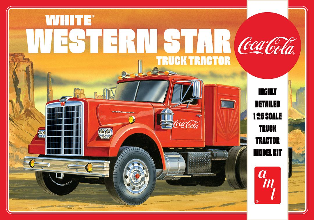 AMT1160/06 AMT White Western Star Semi Tractor (Coca Cola) 1/25 Model Kit