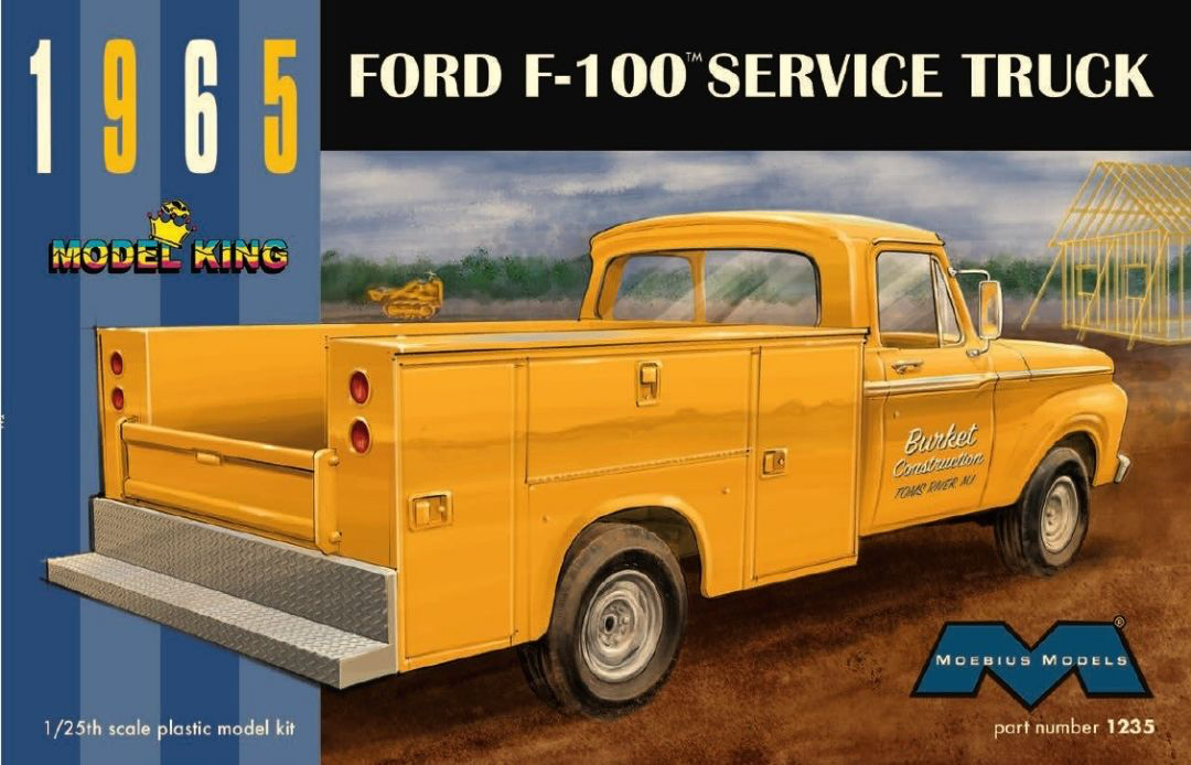 MOE1235 Moebius 1965 Ford F-100 Service Truck 1/25 Model Kit