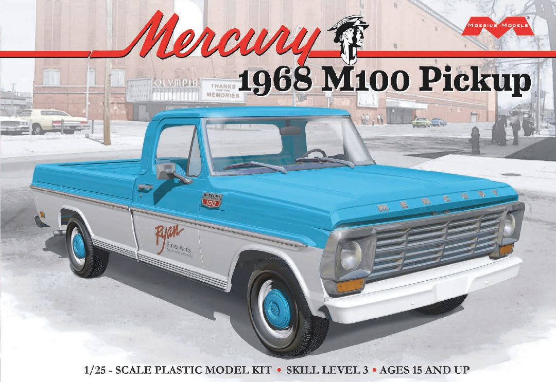 MOE2740 Moebius 1968 Mercury M100 Pickup 1/25 Model Kit