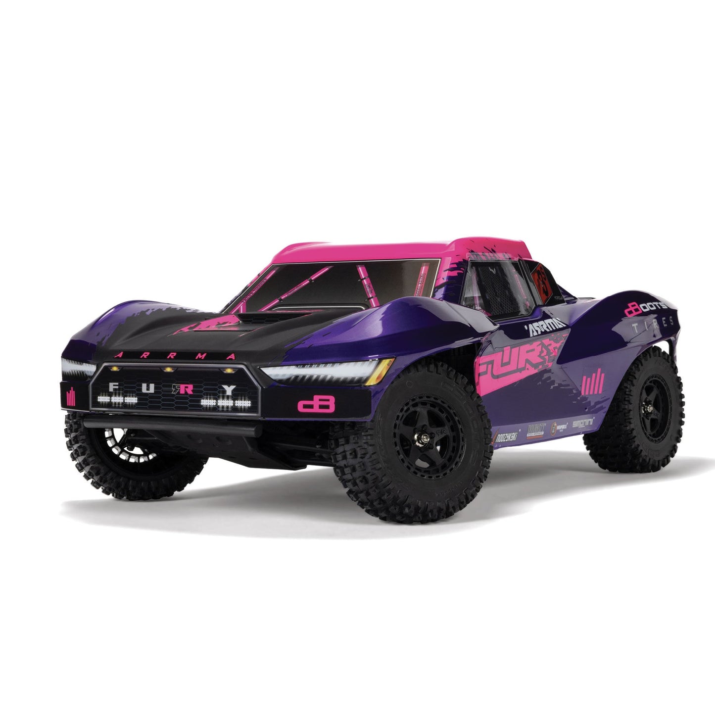 ARA3521T3 1/10 FURY 223S DSC 2WD RTR Brushless Short Course Truck, Purple