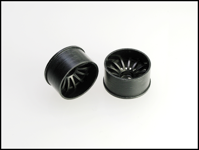 216BR2 PN Racing Mini-Z 2WD Machine Cut 16 Spoke Rear Wheel R2 Black