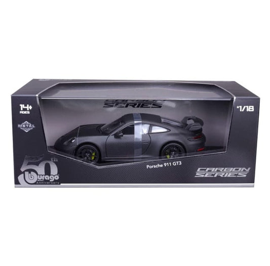 BUR18-11103 Bburago 1/18 50th Anniv Porsche 911 GT3, Carbon Fibre
