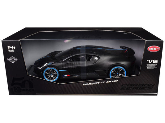 BUR18-11101 Bburago 1/18 50th Anniv. Bugatti Divo, Carbon Fibre