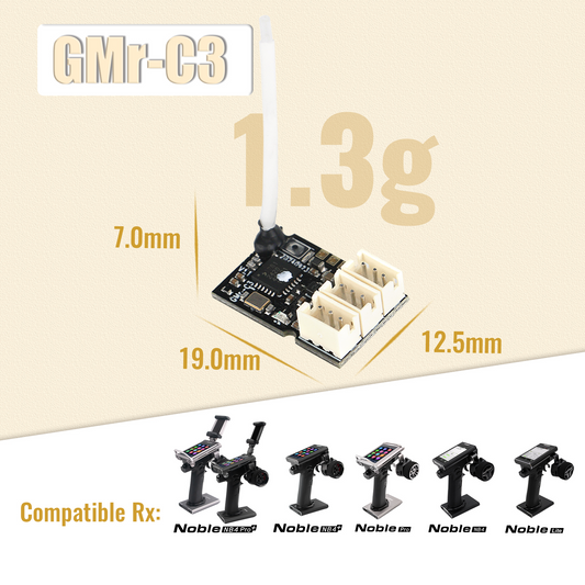FSY-FS-GMR-C3 Flysky GMR Genuine Micro 2.4GHz 3-Channel AFHDS3 Receiver