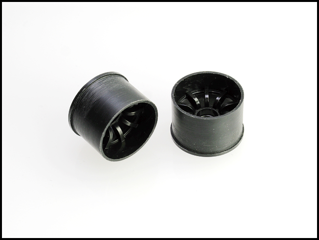 210BR14 PN Racing Mini-Z 2WD Machine Cut 10 Spoke Rear Wheel R14mm Black
