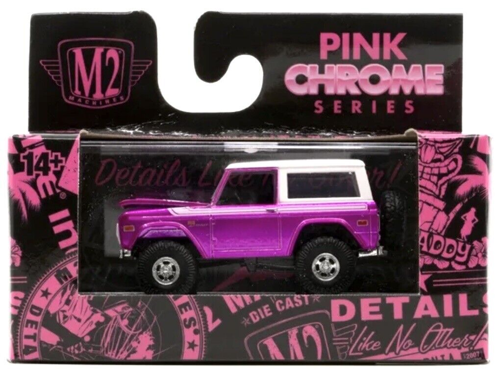 M2 Machines Pink Chrome Series 1976 Ford Bronco HE