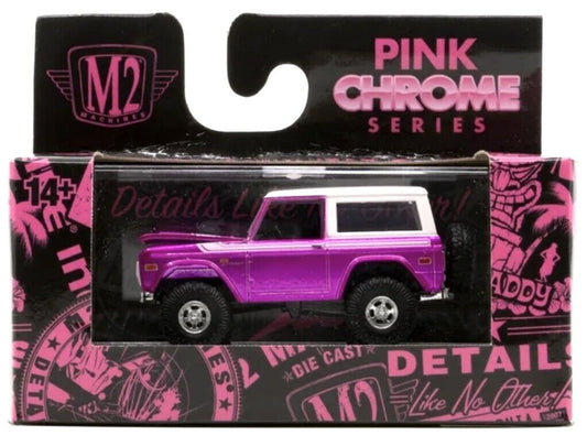 M2 Machines Pink Chrome Series 1976 Ford Bronco HE