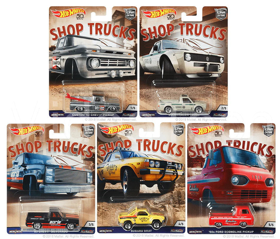 HotWheels Premium Full Set Car Culture Shop Trucks