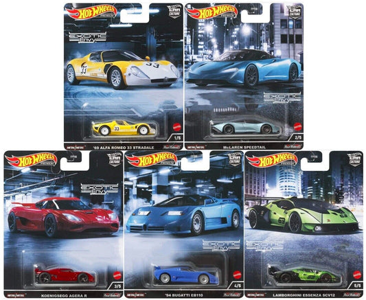HE HotWheels Premium Car Culture Full Set Exotic Envy