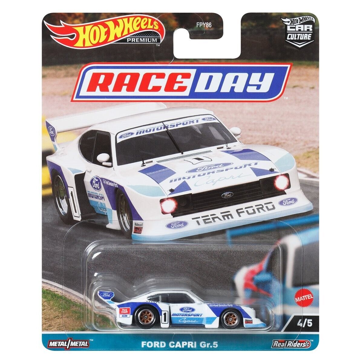 HotWheels Premium Car Culture Race Day Ford Capri Gr.5 HE