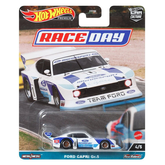 HotWheels Premium Car Culture Race Day Ford Capri Gr.5 HE