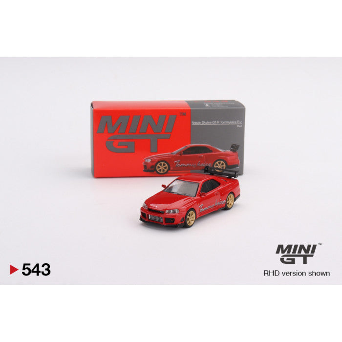 Mini GT #543 Nissan Skyline GT-R (R34) Tommykaira R-z Red RHD HE