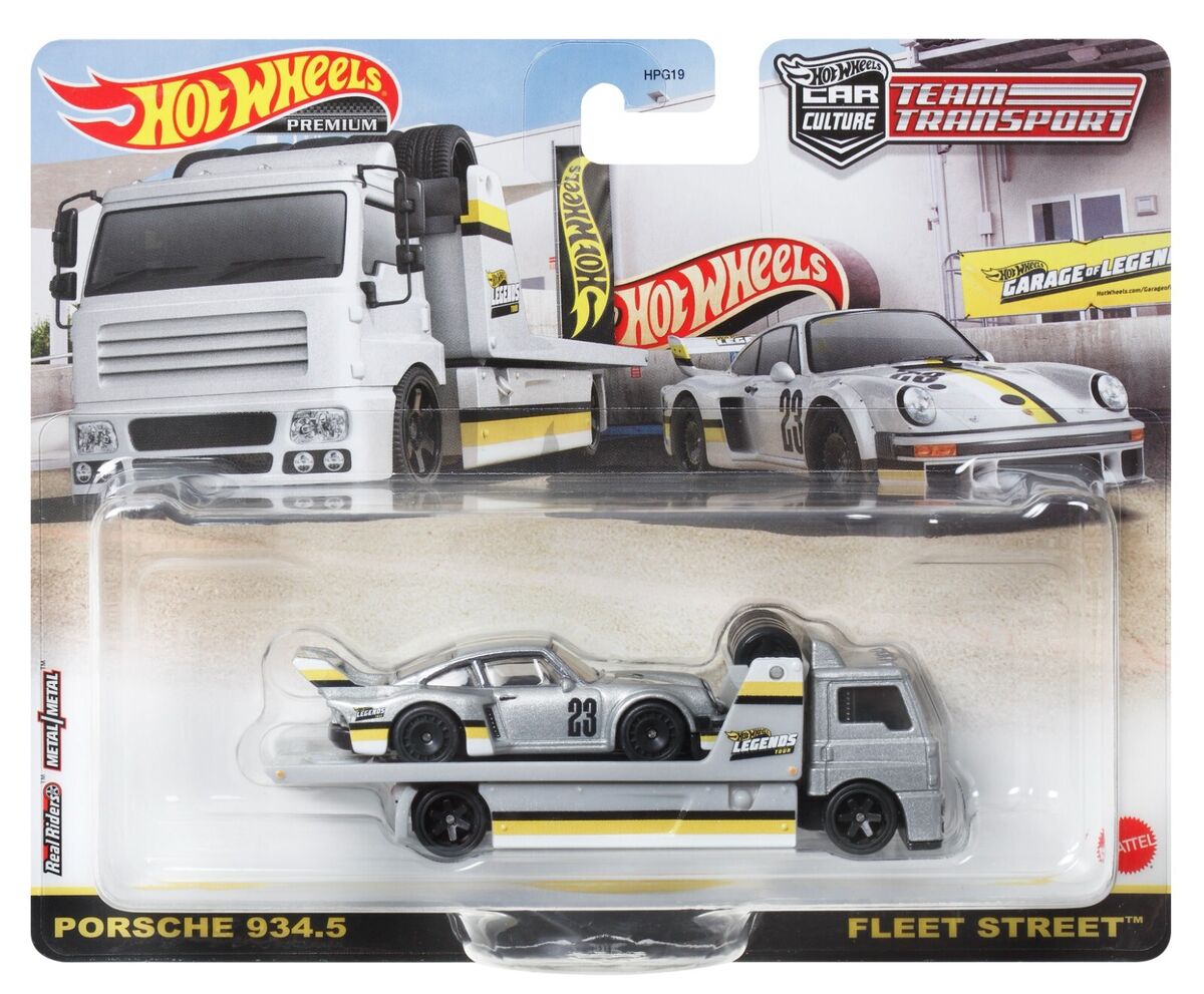 HotWheels Premium Car Culrure Team Transport Porsche 934.5 & Fleet Street HE