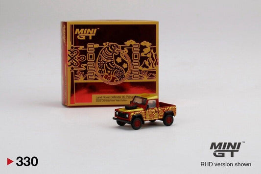 Mini GT #330 Land Rover Defender 90 Pickup 2022 Chinese New Year Edition HE
