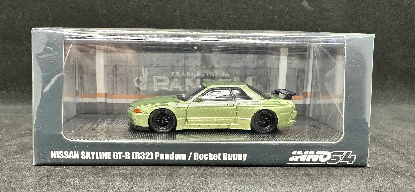Inno64 Nissan Skyline GT-R (R32) Pandem / Rocket Bunny Millenium Jade HE