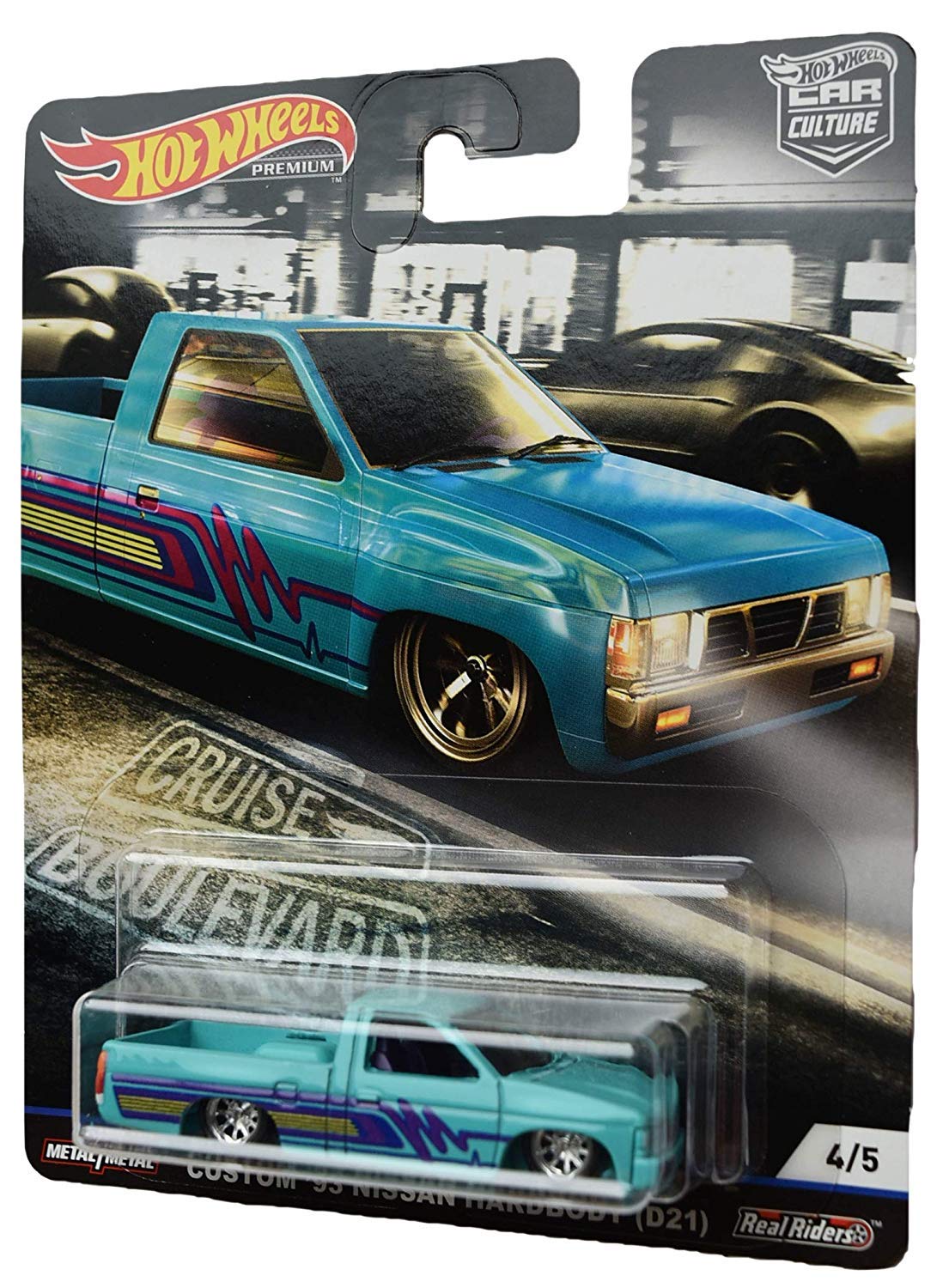 HotWheels Premium Car Culture Cruise Boulevard Custom ‘93 Nissan Hardbody (D21) HE