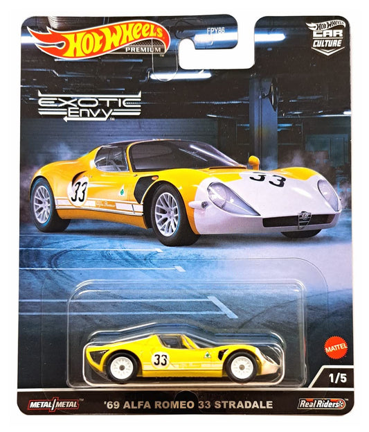 HotWheels Premium Car Culture Exotic Envy ‘69 Alfa Romeo 33 Stradale HE