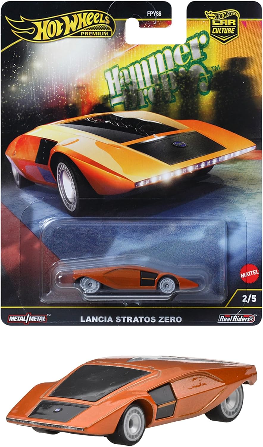 HotWheels Premium Car Culture Hammer Drops Lancia Stratos Zero HE