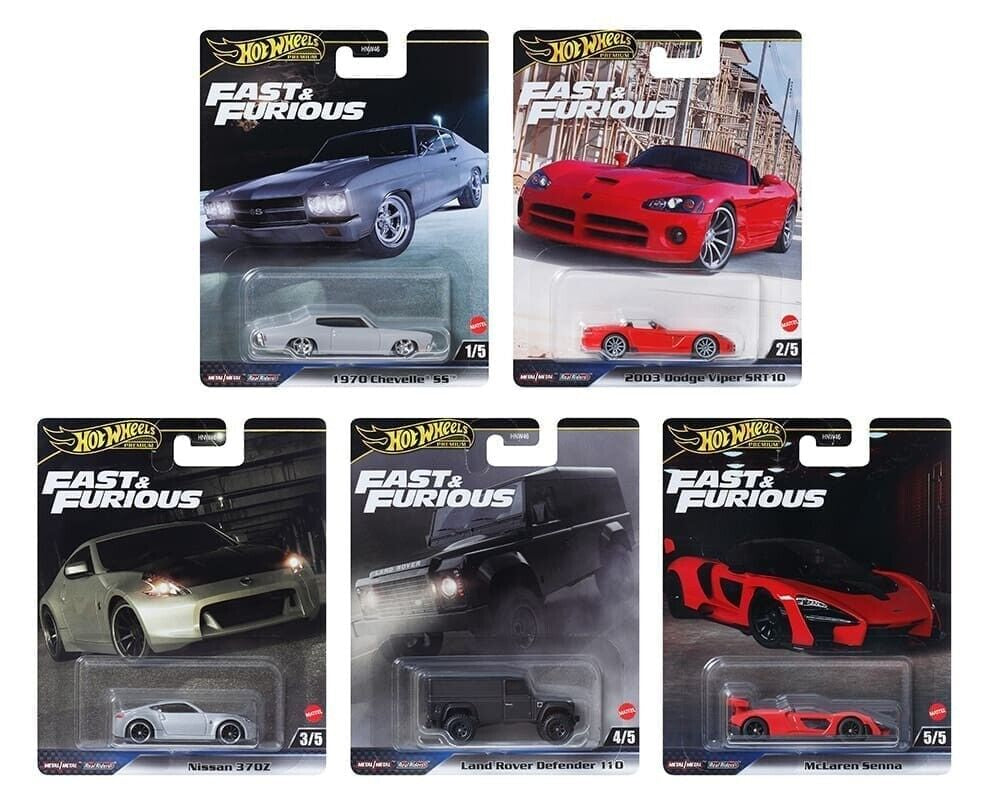 HotWheels Premium Fast And Furious J Case Full Set HE