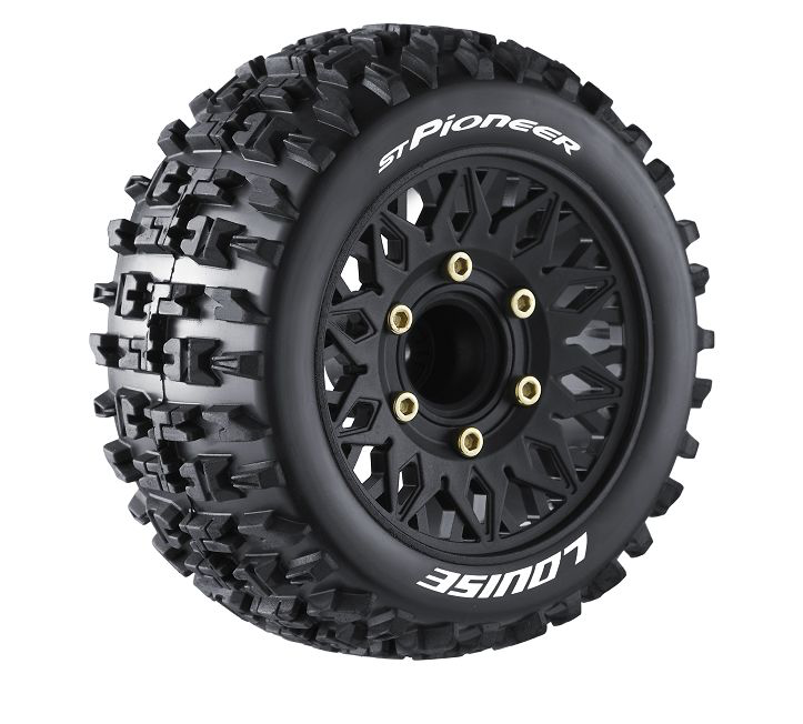 LOULT3227SX Louise R/C ST-Pioneer 2.8" Removable Hex Black Whls 4.0" OD(2)