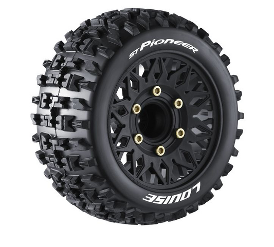 LOULT3227SX Louise R/C ST-Pioneer 2.8" Removable Hex Black Whls 4.0" OD(2)