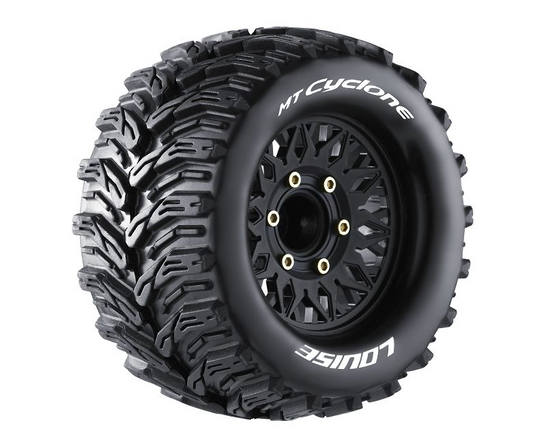 LOULT3226SX Louise R/C MT-Cyclone 2.8" Removable Hex Black Whls 4.7" OD(2)