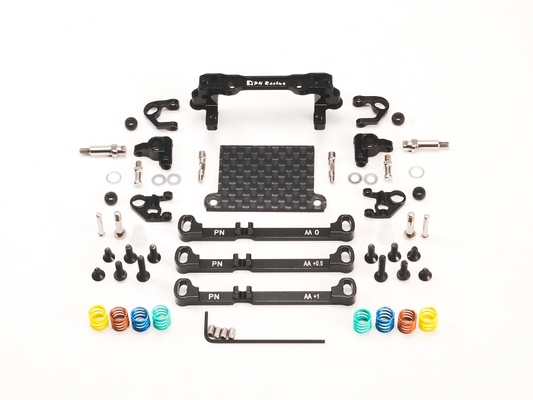 MR3080K PN Racing Mini-Z V4 MR03/PNR2.5W Double A-Arm Front Suspension (Black)