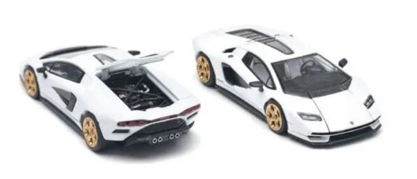 PopRace PR64-117 Lamborghini Countach LPI800-4 Bianca Siderale