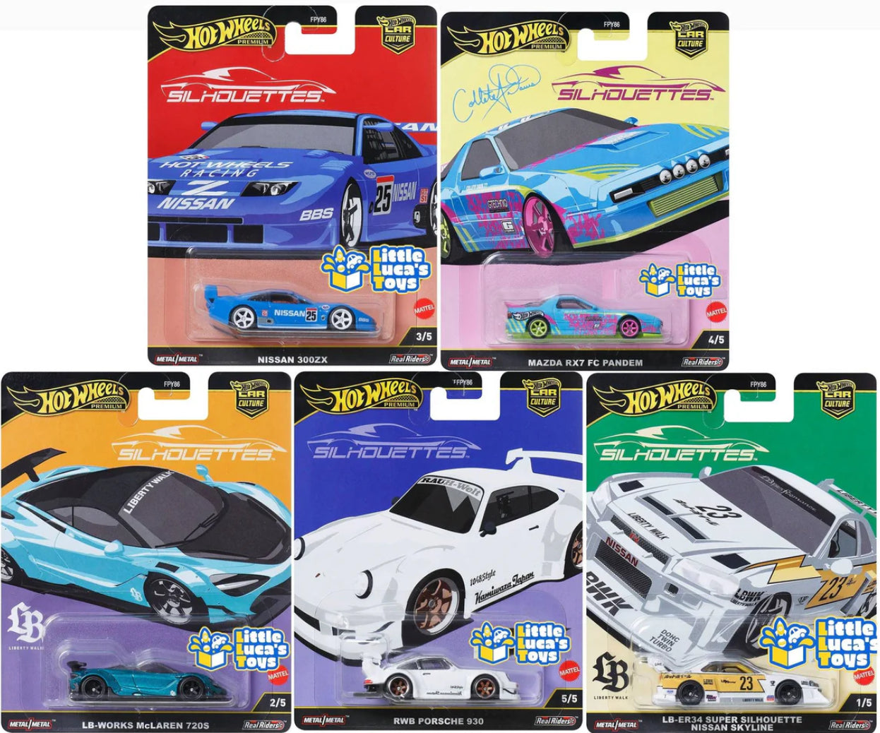 HotWheels Premium Full Set Car Culture 2024 Silhouettes
