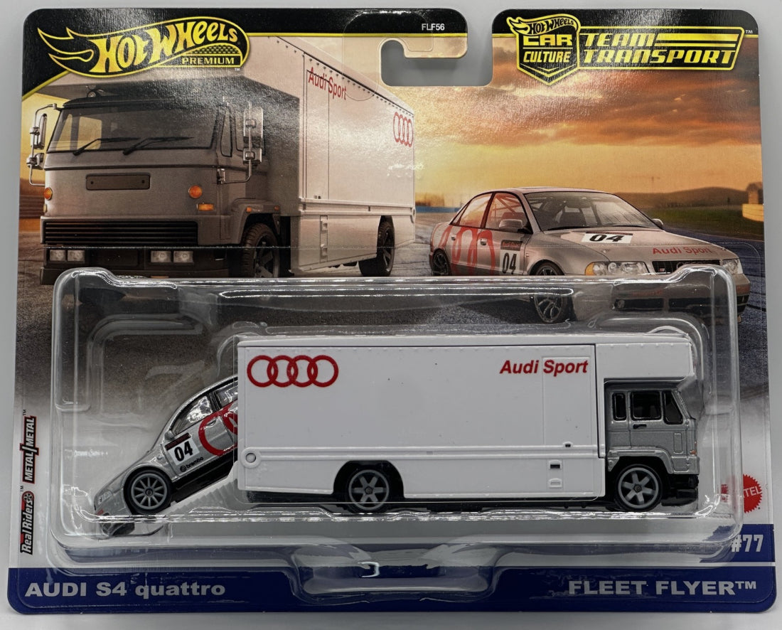 HE Hotwheels Premium Team Transport Audi S4 Quattro Fleet Flyer