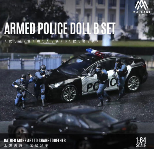 MoreArt Resin Doll Model Armed Police Action Set B