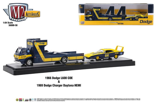 M2 Machines Haulers 1966 Dodge L600 COE & 1969 Dodge Charger Daytona HEMI