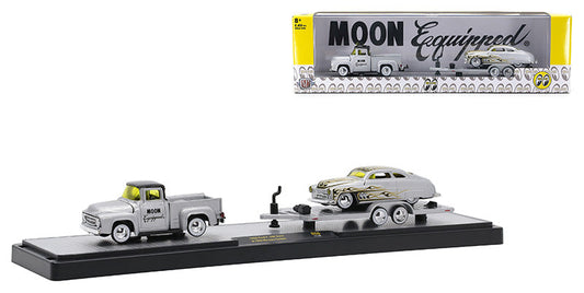 M2 Machines Hauler Moon Equipped 1956 Ford F-100 Truck & 1949 Mercury Custom