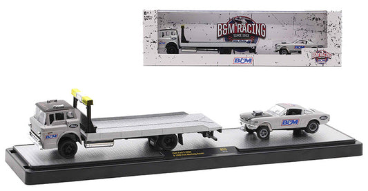 M2 Machines Haulers B&M Racing 1990 Ford C-8000 & 1966 Ford Mustang Gasser