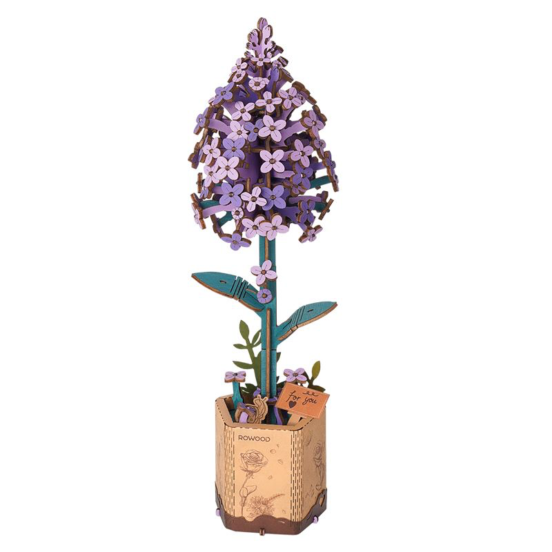 ROETW021 Rowood DIY Lilac 3D Wooden Puzzle