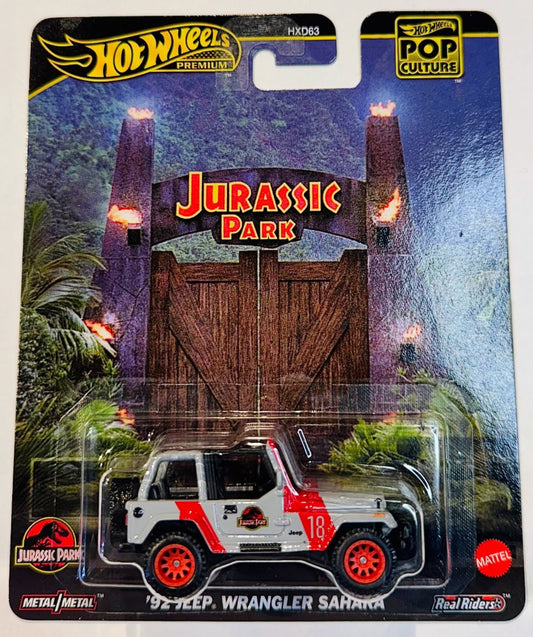 Hot Wheels Premium Pop Culture Jurassic Park '92 Jeep Wrangler Sahara