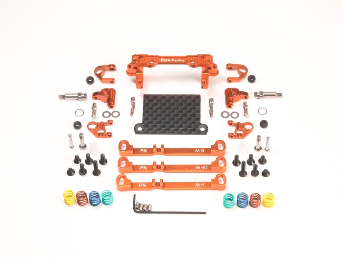 MR3080 PN Racing Mini-Z V4 MR03/PNR2.5W Double A-Arm Front Suspension (Orange)