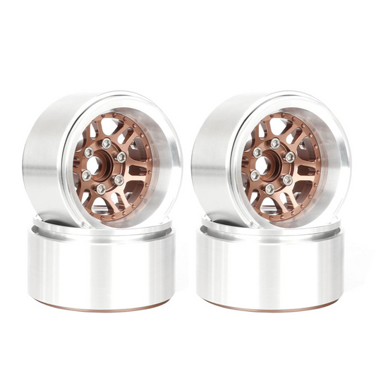 HDTCW03021B Hobby Details 1.9", 10mm offset, Alum Beadlock Rim-Copper(4)