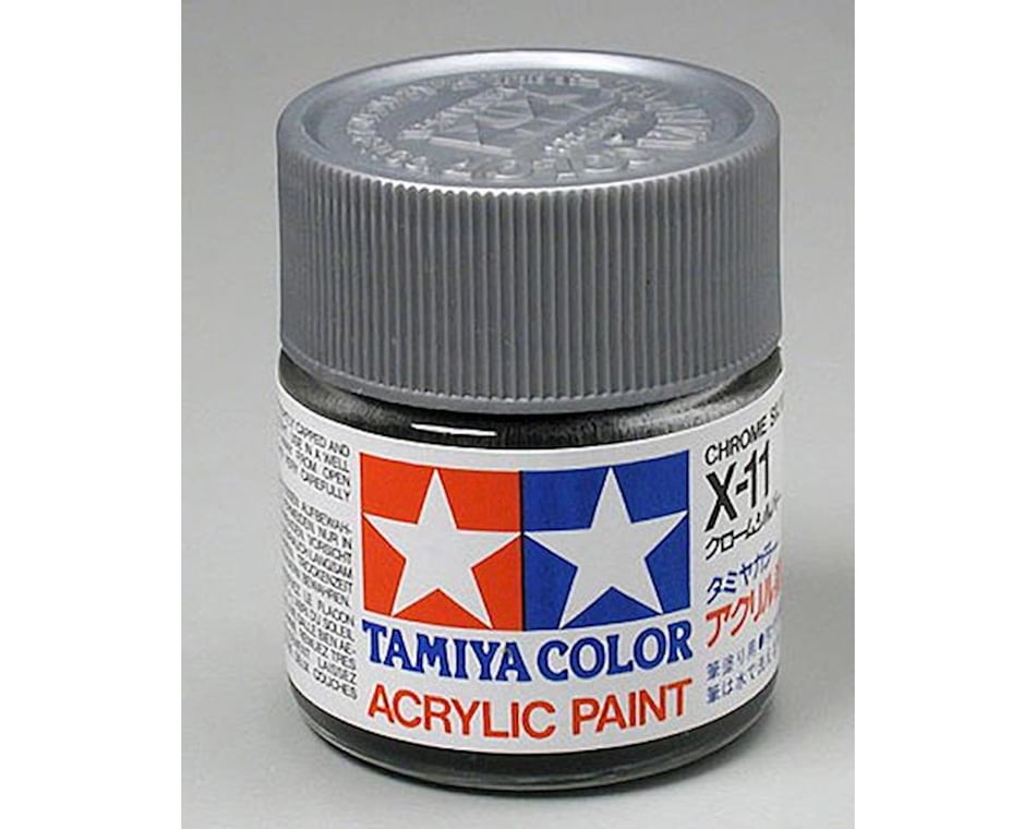81511 Tamiya X-11 Chrome Silver Acrylic Paint (10ml)