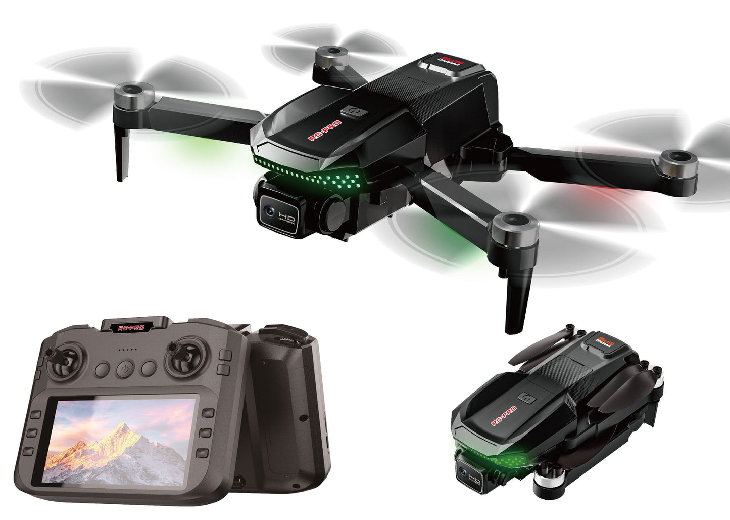 Brushless HD Camera Drone with GPS and built in screen PRO40-GPS